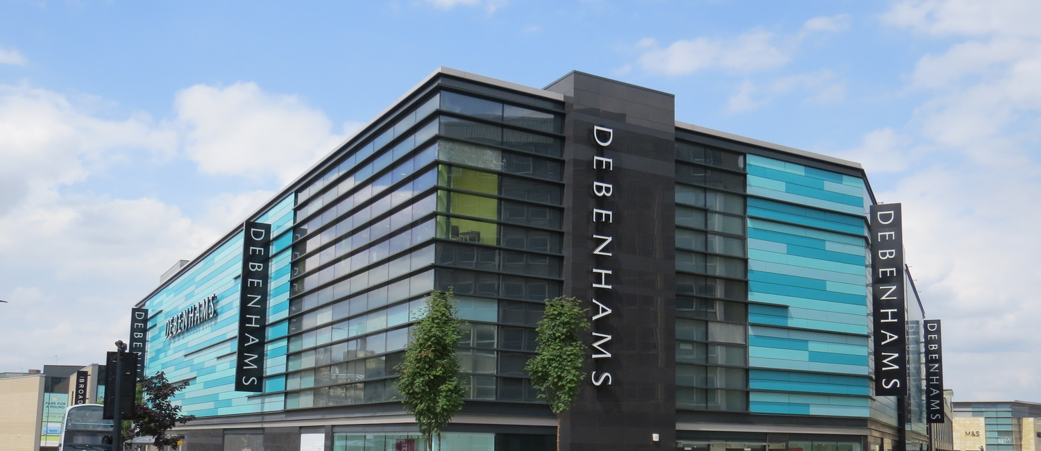 Debenhams department store building in Bradford